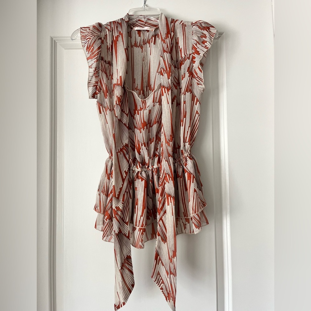 Whimsy women’s sheer, short sleeve top, size SMALL.  Worn once.